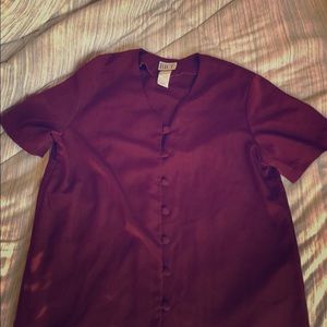 Maroon long shirt the label says BICE size 10